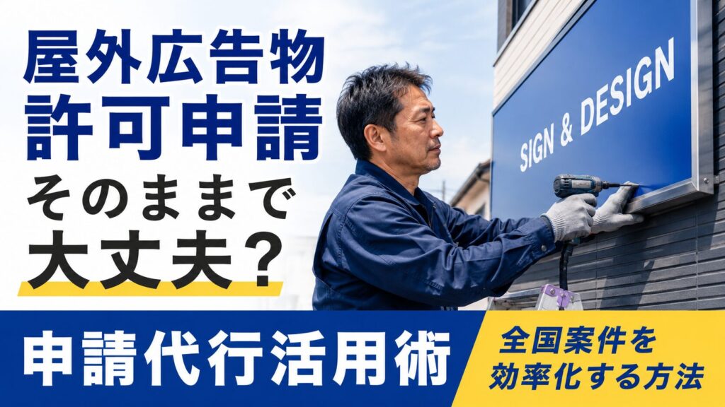 看板業者のための屋外広告物申請代行活用術—全国案件を効率化する方法