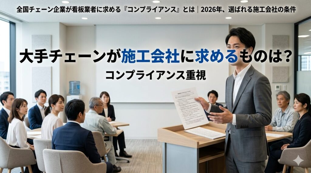 全国チェーン企業が看板業者に求める「コンプライアンス」とは|2026年、選ばれる施工会社の条件