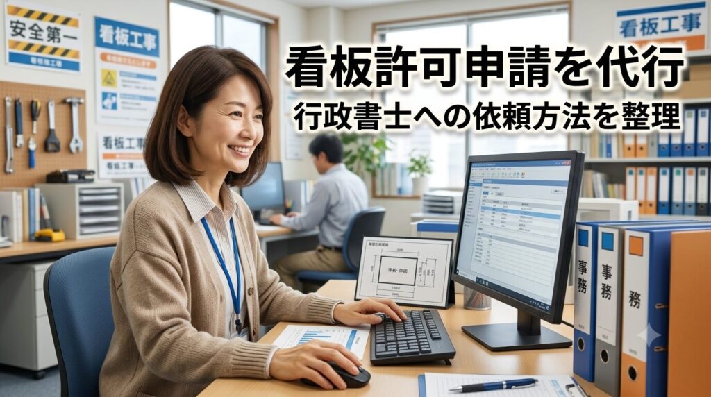 看板許可申請代行の費用と流れ 屋外広告物申請を行政書士に依頼する方法